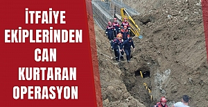 İTFAİYE EKİPLERİNDEN CAN KURTARAN OPERASYON
