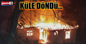 Trabzon’da bir ev küle döndü