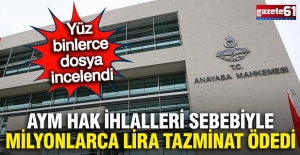 Anayasa Mahkemesi 450 milyon liraya yakın tazminat ödedi