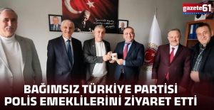  Bağımsız Türkiye Partisi İl Başkanı, Trabzon Polis Emeklilerini Ziyaret Etti