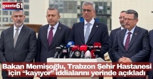 Bakan Memişoğlu, Trabzon Şehir Hastanesi için “kayıyor” iddialarını yerinde açıkladı