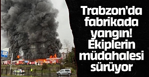 Trabzon'da fabrikada yangın! Ekiplerin müdahalesi sürüyor