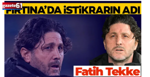 Trabzonspor'da istikrarın adı Fatih Tekke!