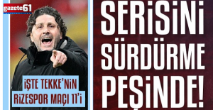 Trabzonspor serisini sürdürme peşinde! İşte Fatih Tekke'nin 11'i